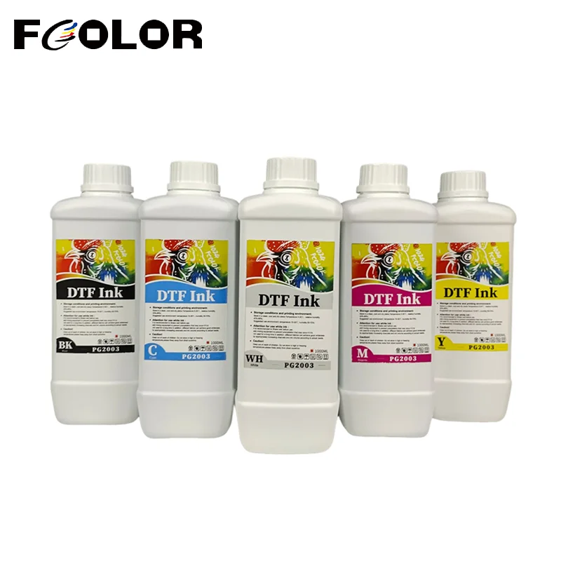 

Fcolor Top High Quality DTF Ink 500ML PG2003 Water Based Transfer PET Film DTF Ink for Epson I3200 4720 XP600 L1800 DTF Printer