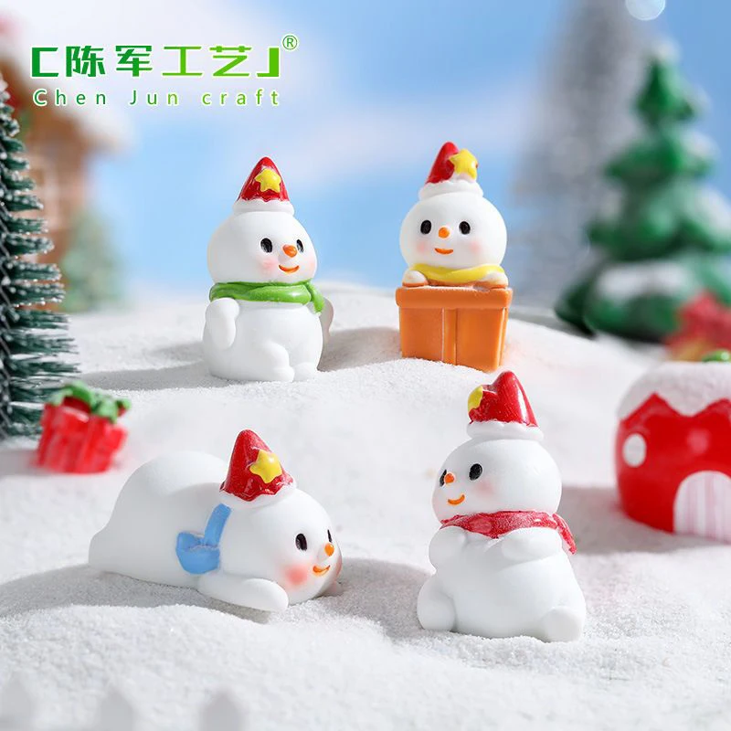 1Pcs Craft Tabletop Doll Christmas Snowman Festival Room Decorations Liquidazione Cute Miniature Micro-Landscape Paesaggistica Fai Da Te