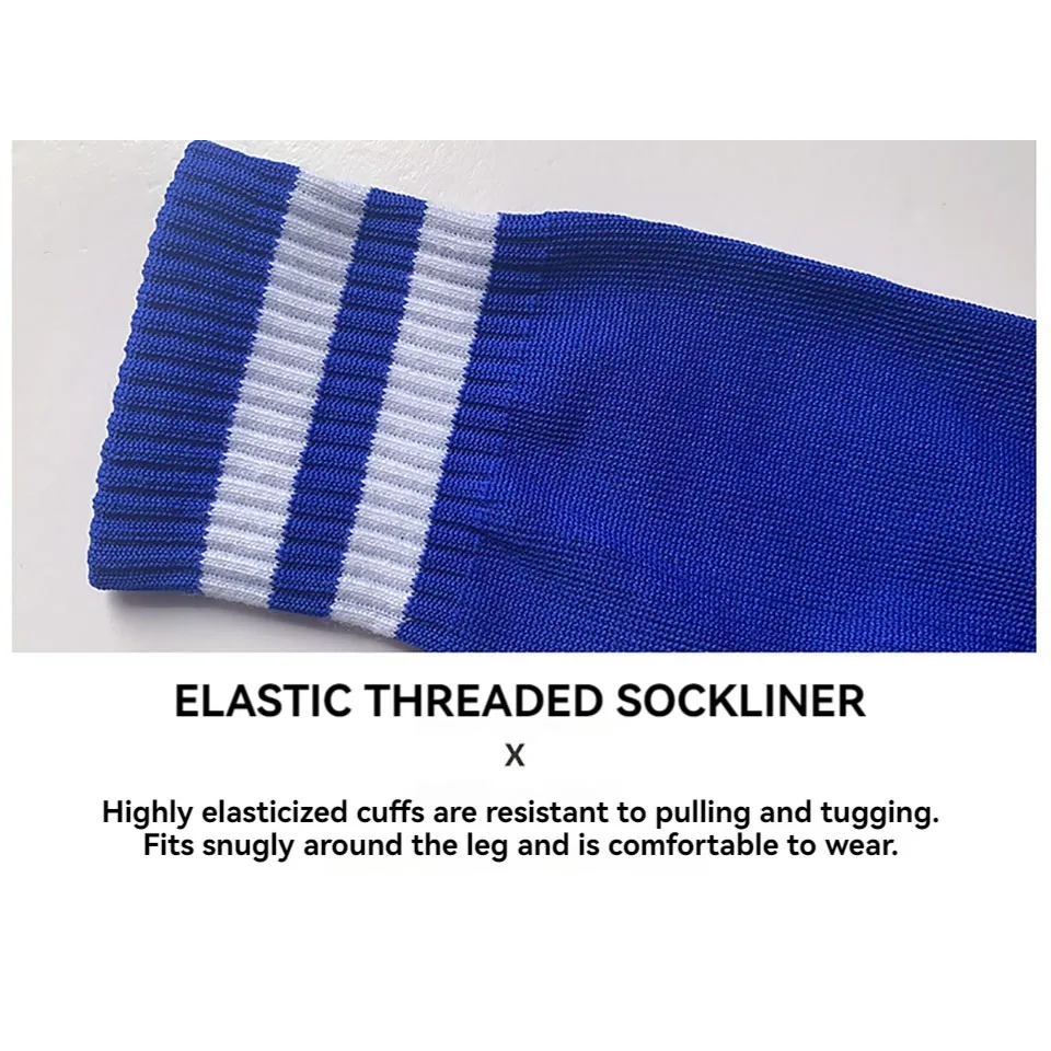 Sports Socks Soccer Compression Stretchy Knee High Tube Socks 1Pair 26-45 Kids Men Women Teens Football