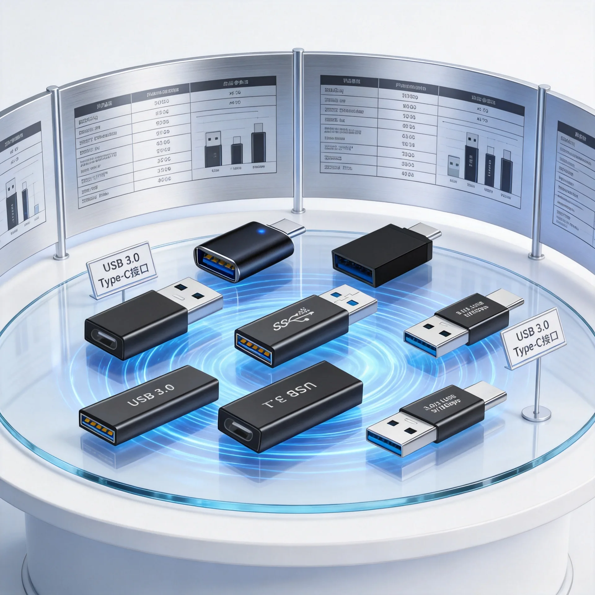 휴대폰/컴퓨터/자동차용 8팩 어댑터 세트 ? 충전, 데이터 전송 및 USB 드라이브 읽기 지원