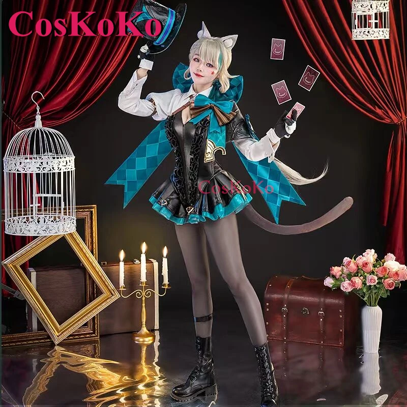 

CosKoKo Lynette Cosplay Anime Game Genshin Impact Costume Magician Fashion Sweet Dress Halloween Party Role Play Clothing S-3XL