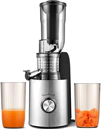 

machines, AMZCHEF Compact Slow Masticating Juicer, 3" Wide Chute Cold Press Juicer, Upgraded Non-Clogging Filter, High Yield