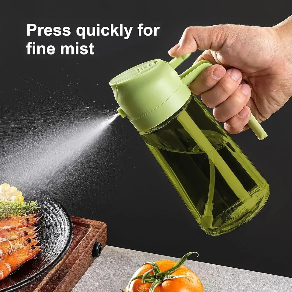 2 in 1 Spruzzatore e Dosatore di Olio, per Cucinare, Grigliare e