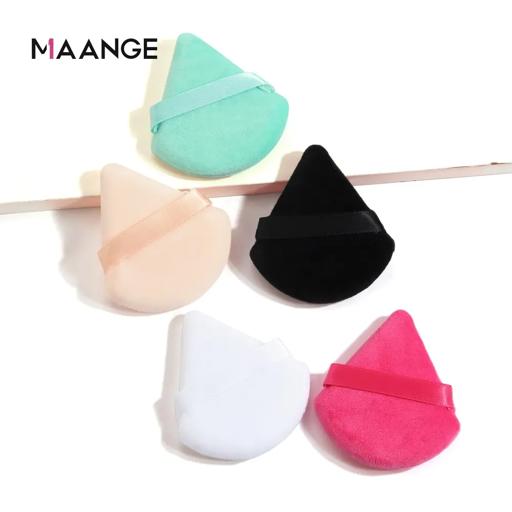 5 Pcs Powder Puff Face Soft Triangle Makeup Tool Loose Powder Body Powder Makeup Sponges Blender Contouring Under Eyes Corner