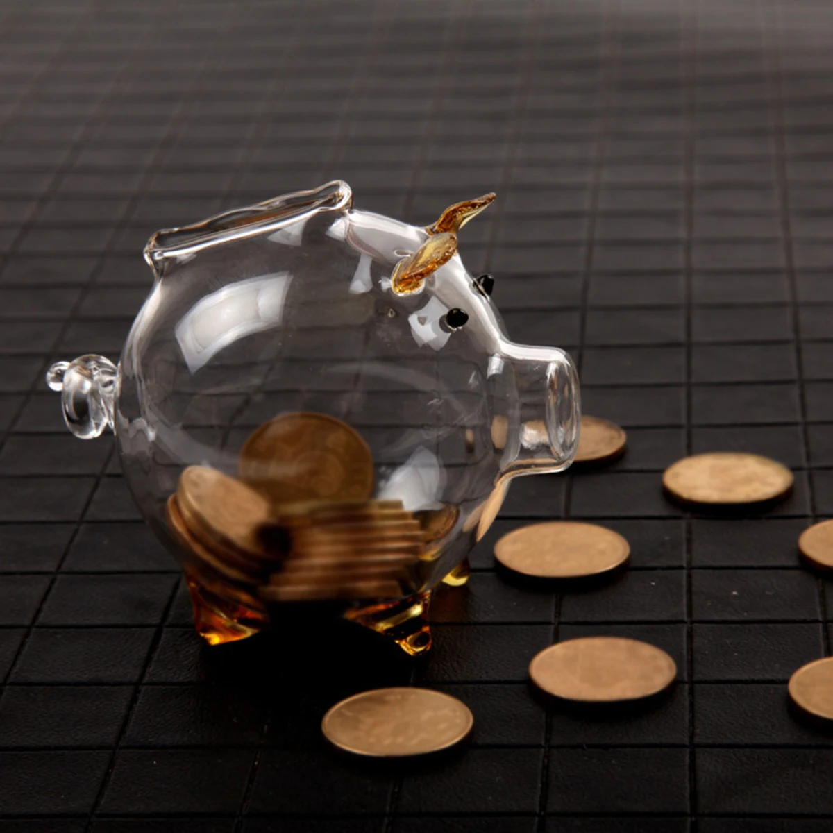 Pig Piggy Bank Money Boxes Coin Saving Box Cute Transparent Glass Souvenir Birth,  Coin Banks Money Saving Box 2