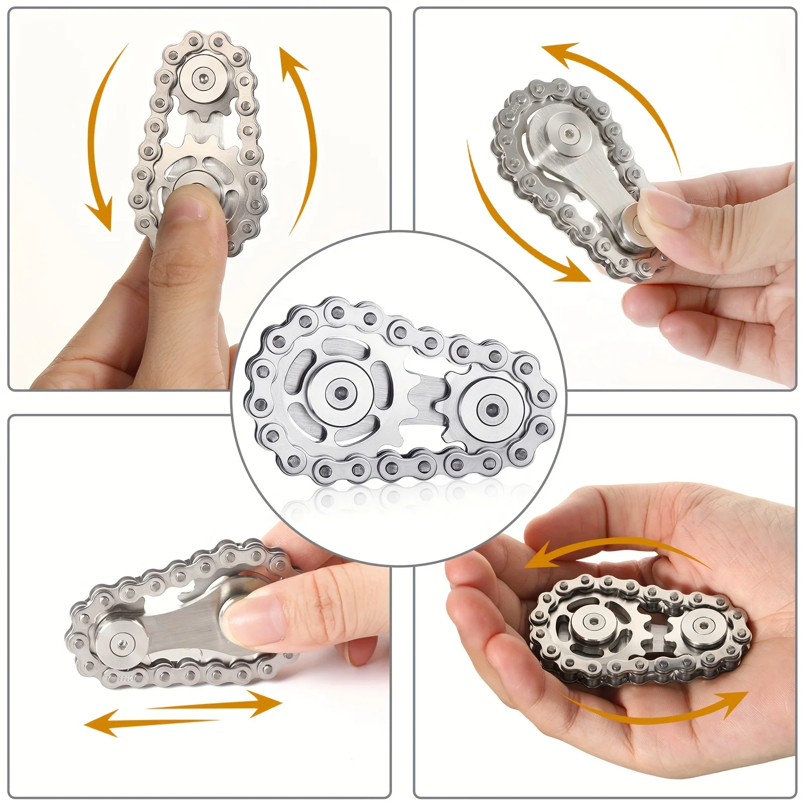 Finger Top Gear gyro Toy Adult stress relief tabletop toy creative fingertip gear chain anxiety relief finger gyro toy