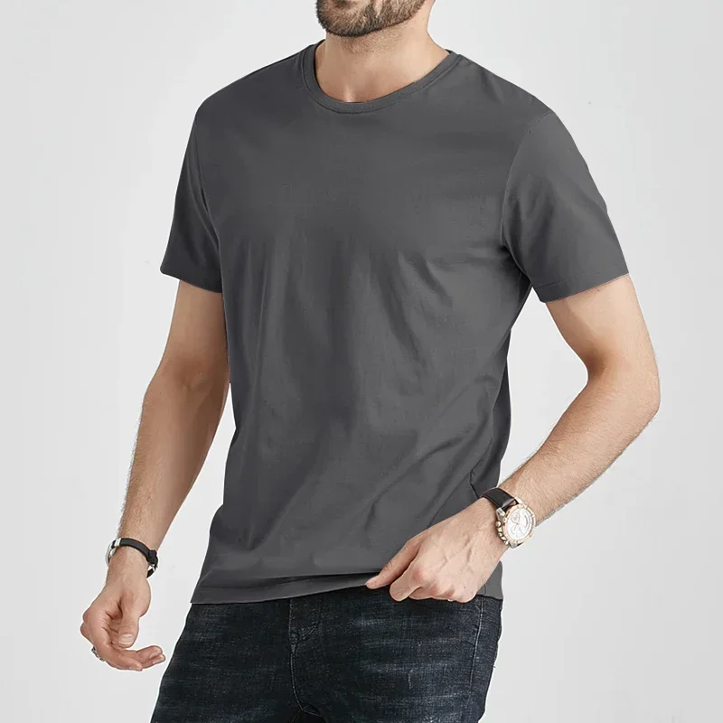 Einfache Männer 100 Baumwolle Sommer Mode lässig lose BE KIND Brief drucken Sport Rundhals Kurzarm T-Shirt Top 2025 – Detail 9