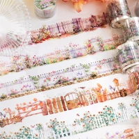 Mr Paper, 3 rolls/bag White Ink Tape - Patio Fence Series Tape Set washi tape set colourful stationery supplies 2