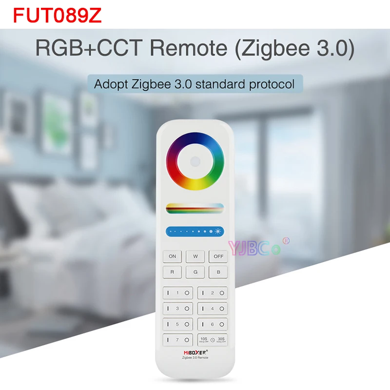 Miboxer FUT089Z RGB+CCT Remote Controller (Zigbee 3.0) 7 Zones Control For RGB+CCT LED Bulb,Floodlight Spotlight,Garden Lights