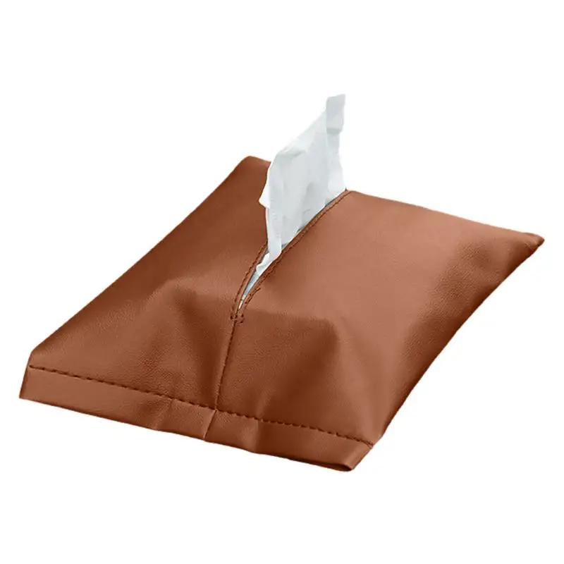 

Visor Tissue Holder Leather Car Tissue Box Universal Sun Visor Napkin Holder Paper Dispenser Case Hangings Car Tissues Holder
