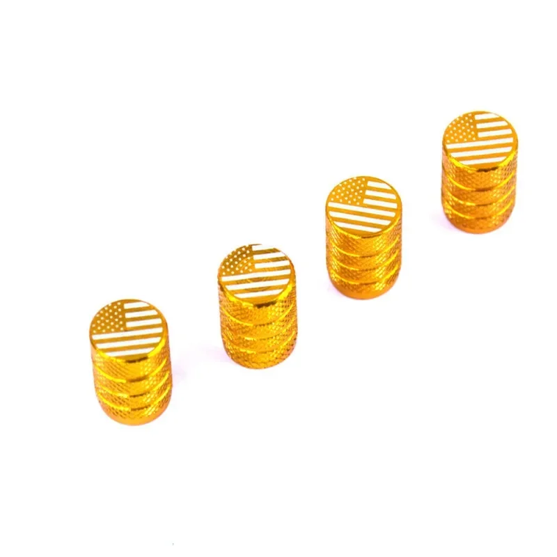 Vibrant Aluminum Alloy Tire Valve Dust Caps - Set of 10