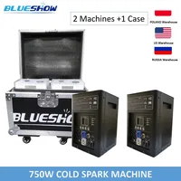 Blueshow Ti Powder 1pcs Cold Spark Machine 750w or 1 empty case Fountain Sparkular Wedding Christmas Stage Light Sparkler Sink 1