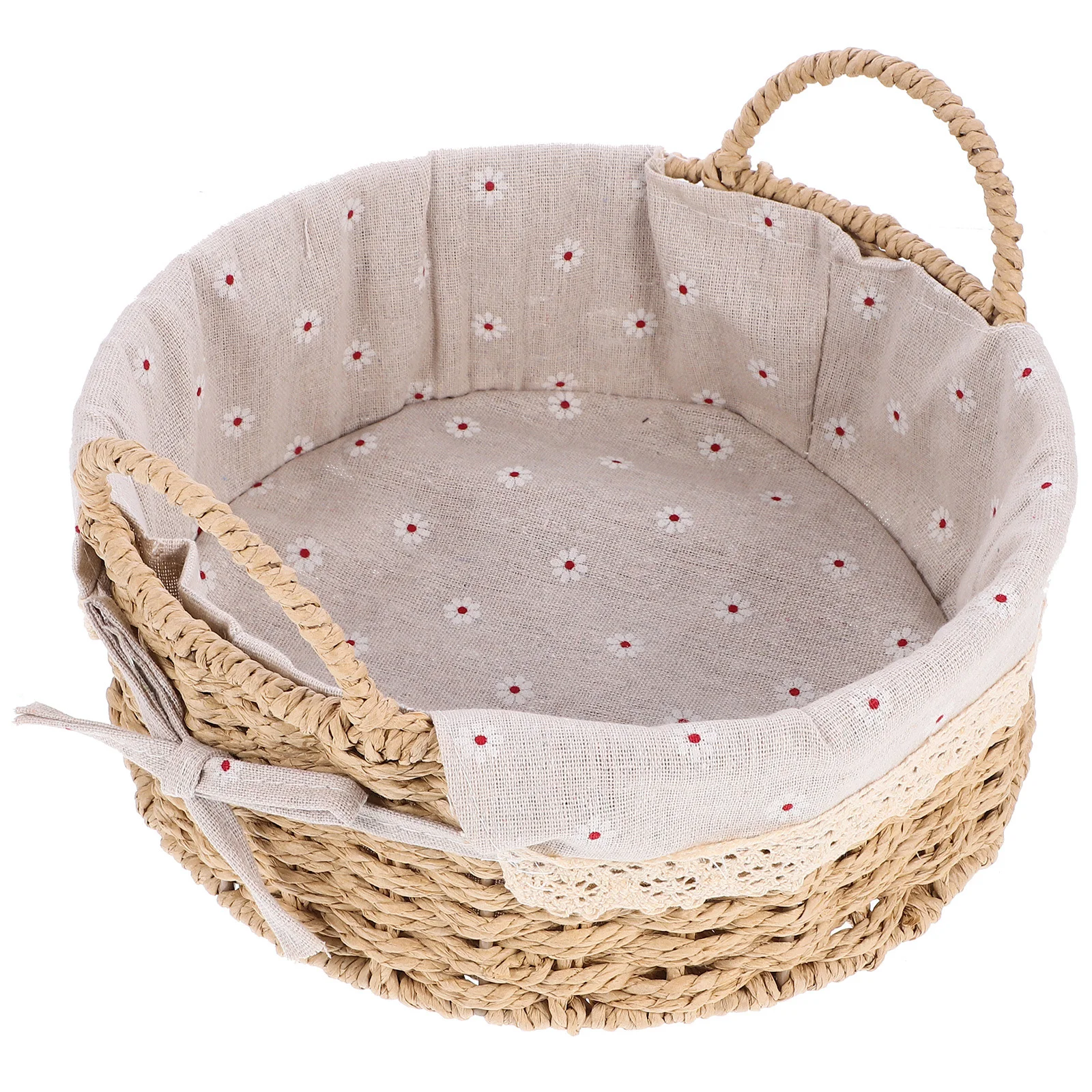 

Storage Basket Toy Bins Paper Rope Key Woven Rattan Large Shallow Baskets Student Organizer
