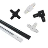 LED track light rail 0.5M 1M black white aluminum 2-wire system track light universal track for spotlight 3