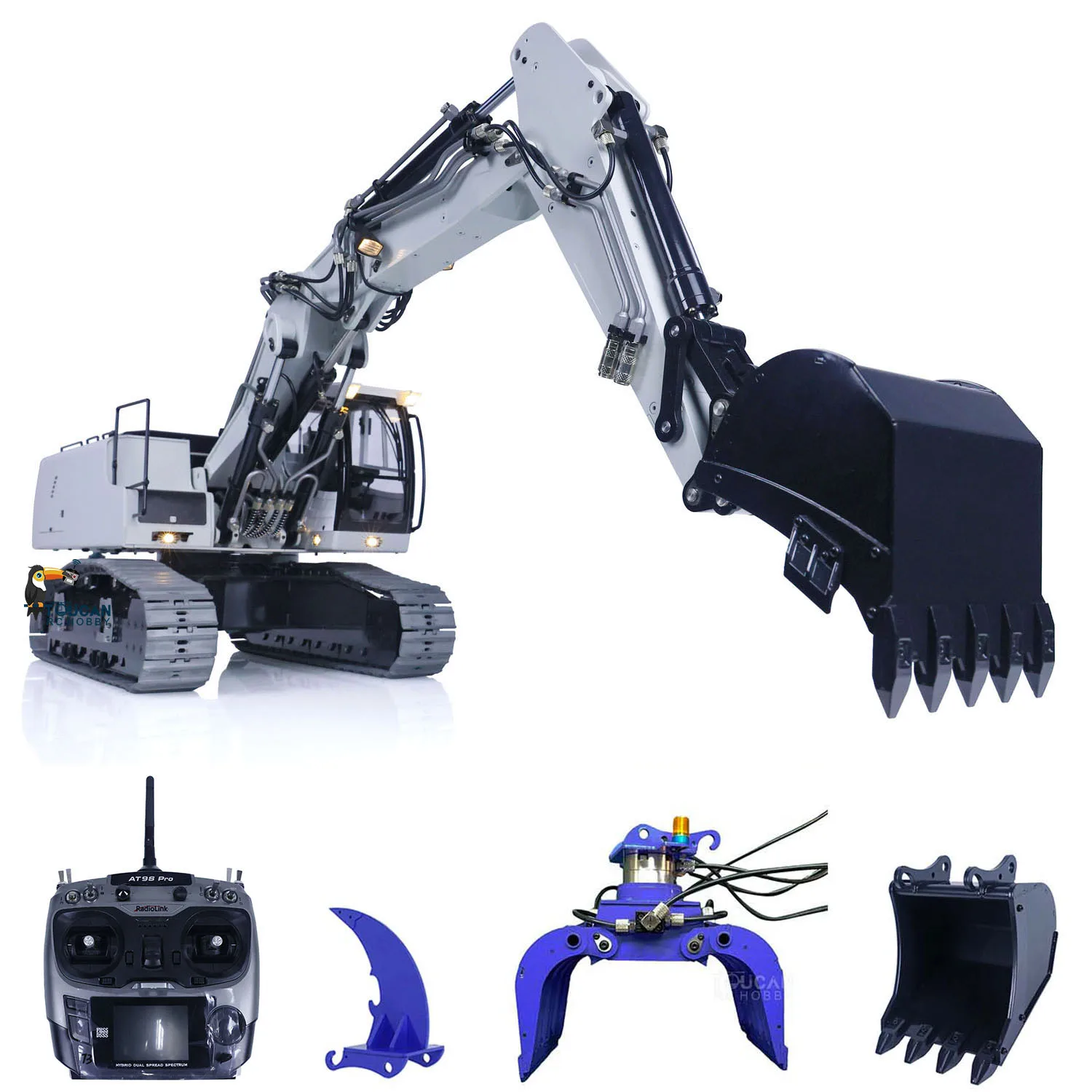 Metal 1/14 Mt 9463 Hydraulic Remote Control Excavator 10ch Painted Rtr