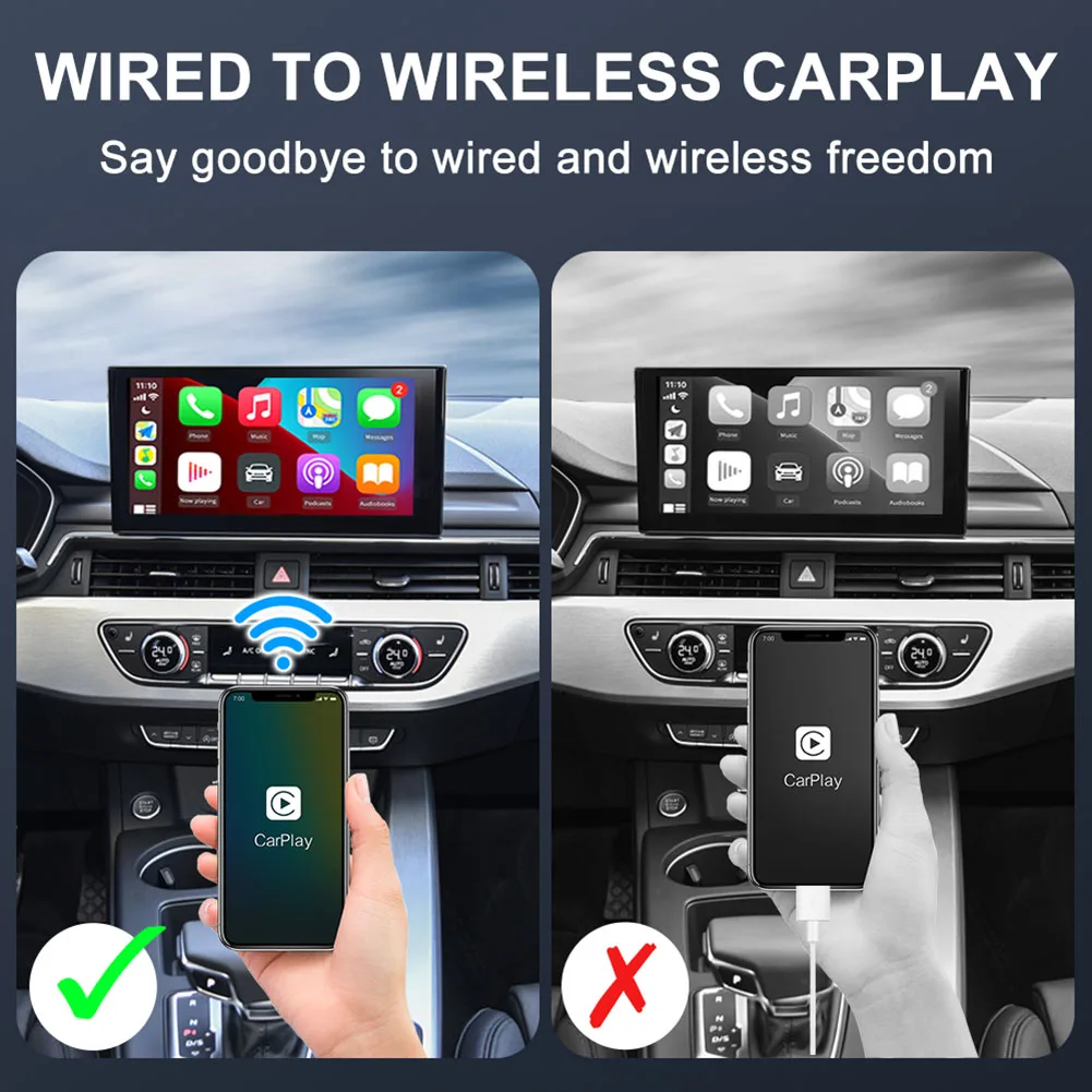 Carlinkit 4.0 Apple/Android CarPlay Wireless Dongle Activator For Audi  Proshe Benz Toyota IOS 14 Plug And Play Car MP4 MP5 Play