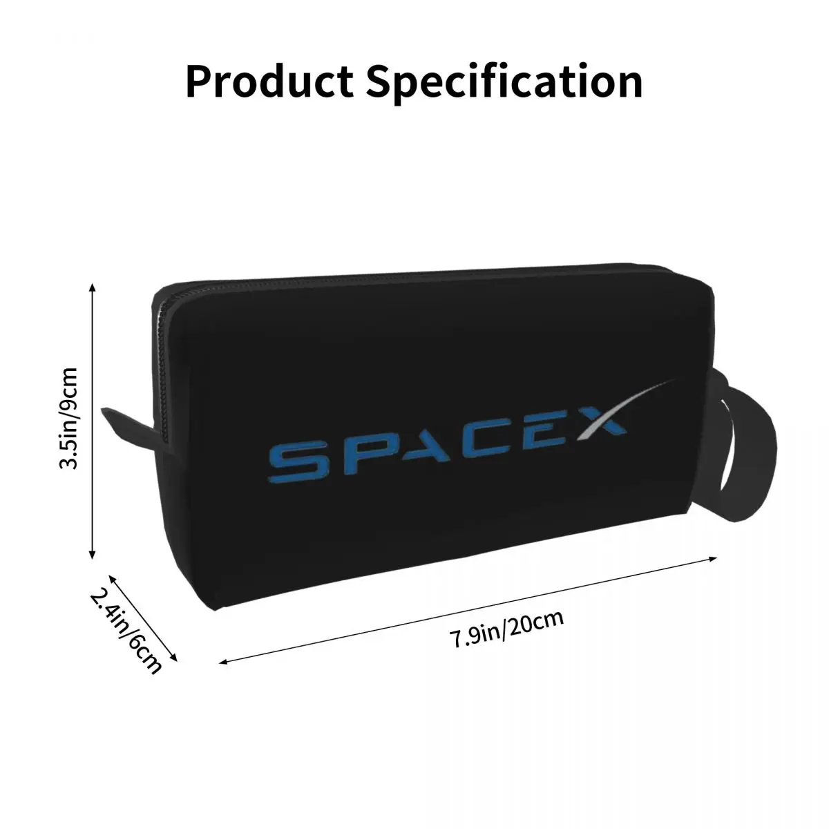 Spacex Spacex 로고 연필 케이스 어린이용 펜 박스 연필 가방 문구 용품 여성 화장품 가방