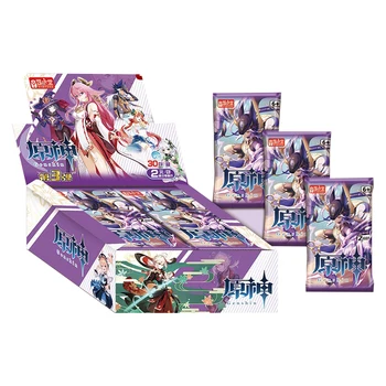 Genshin Impact Cards Anime TCG Game Collection Pack Booster Box Rare SSR Surrounding Table Toys For Family Children Gift