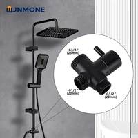 Ensemble de colonnes de douche noires, accessoires de salle de bains, vanne de dérivation d'eau à 3 voies, mitigeur de baignoire, douche, robinet de douche à pressurisation Colonne de douche pluie argent Garantie 5 ans 1