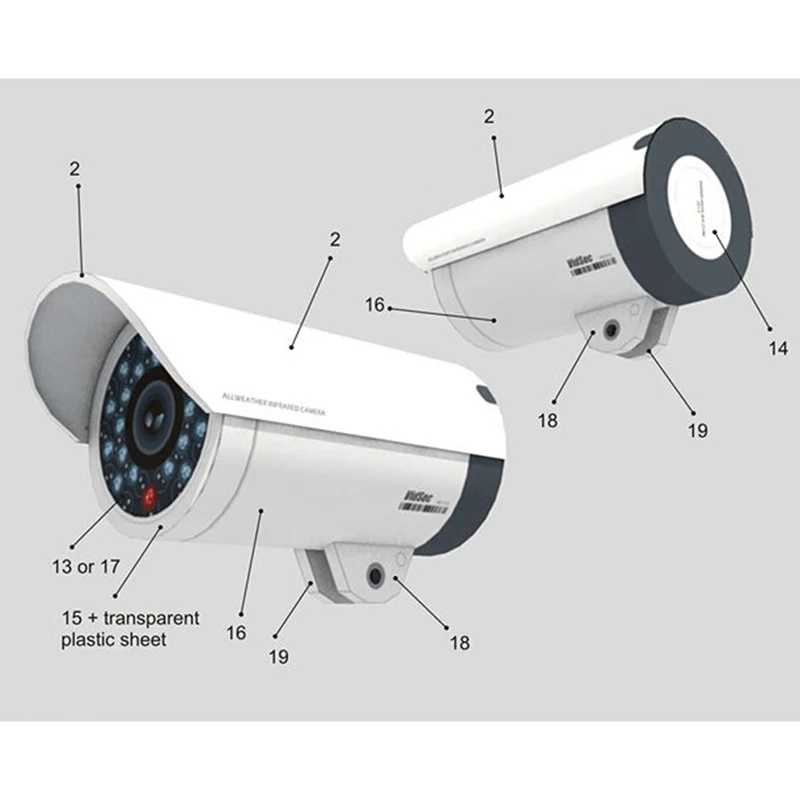 1:1 Paper Model Fake Security Dummy Surveillance Camera Security Model Puzzles