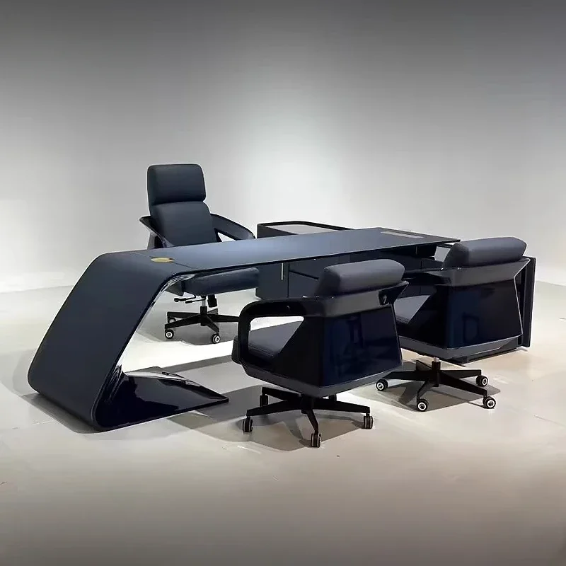 President's boss table desk, Italian light luxury high-end desk