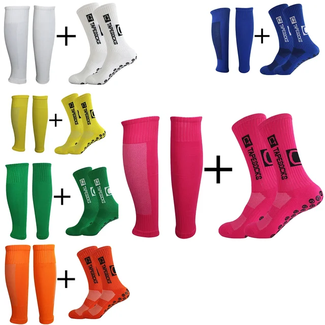 1 Set of High Quality Men Women Outdoor Protective Equipmen Football Leg Cover Anti Slip Soccer Tennis Basketball Sports Socks