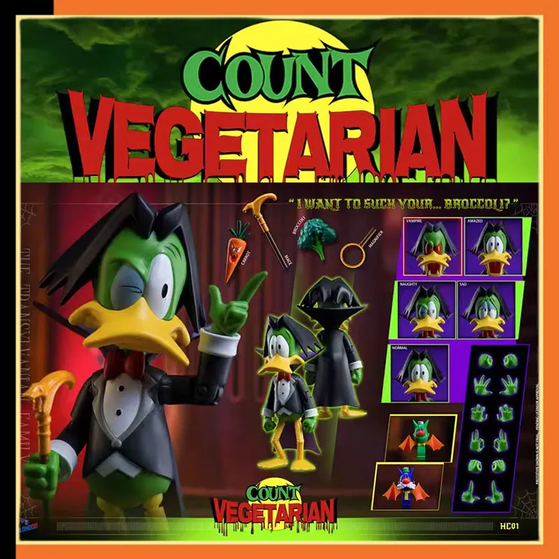 

12CM In Stock Happy Childhood Count Duckula Figures Model Toys Vegetarian Count Shf Action Figure Moving Collecto Festival Gifts