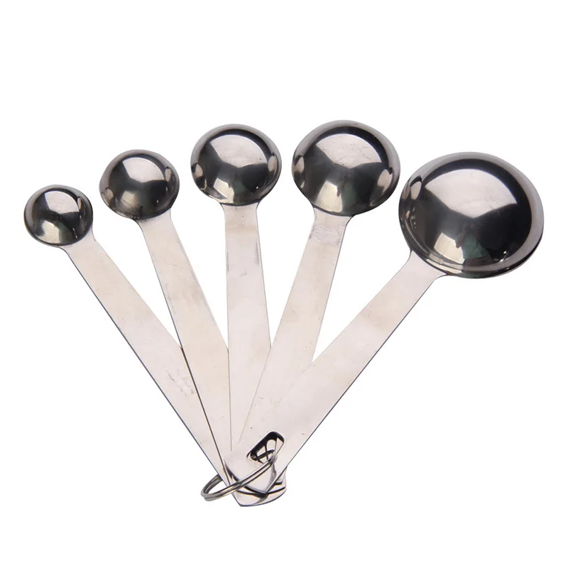 5Pcs Stainless Steel Kitchen Measuring Spoons for Seasoning