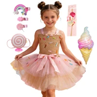 Robe Tutu arc-en-ciel pour filles, crème glacée douce, thème bonbon, fête d'anniversaire, carnaval, Costume pour enfants, tenues de mariage 1