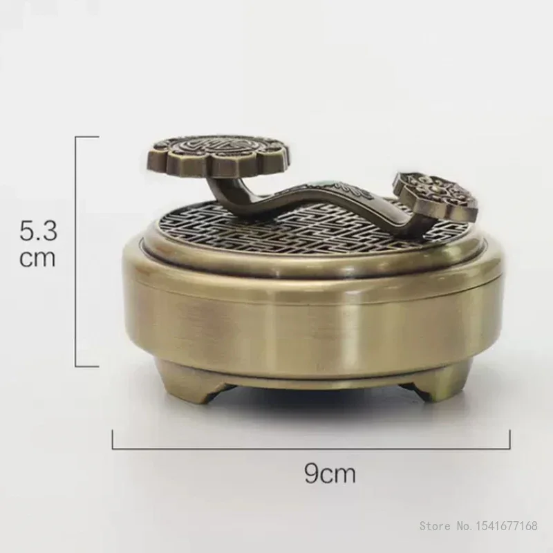 Chinese Style Incense Burner, Alloy Fragrance Stove, Retro Zen Decoration, Creative Craft, Home Indoor, Living Room, Tea Ceremon