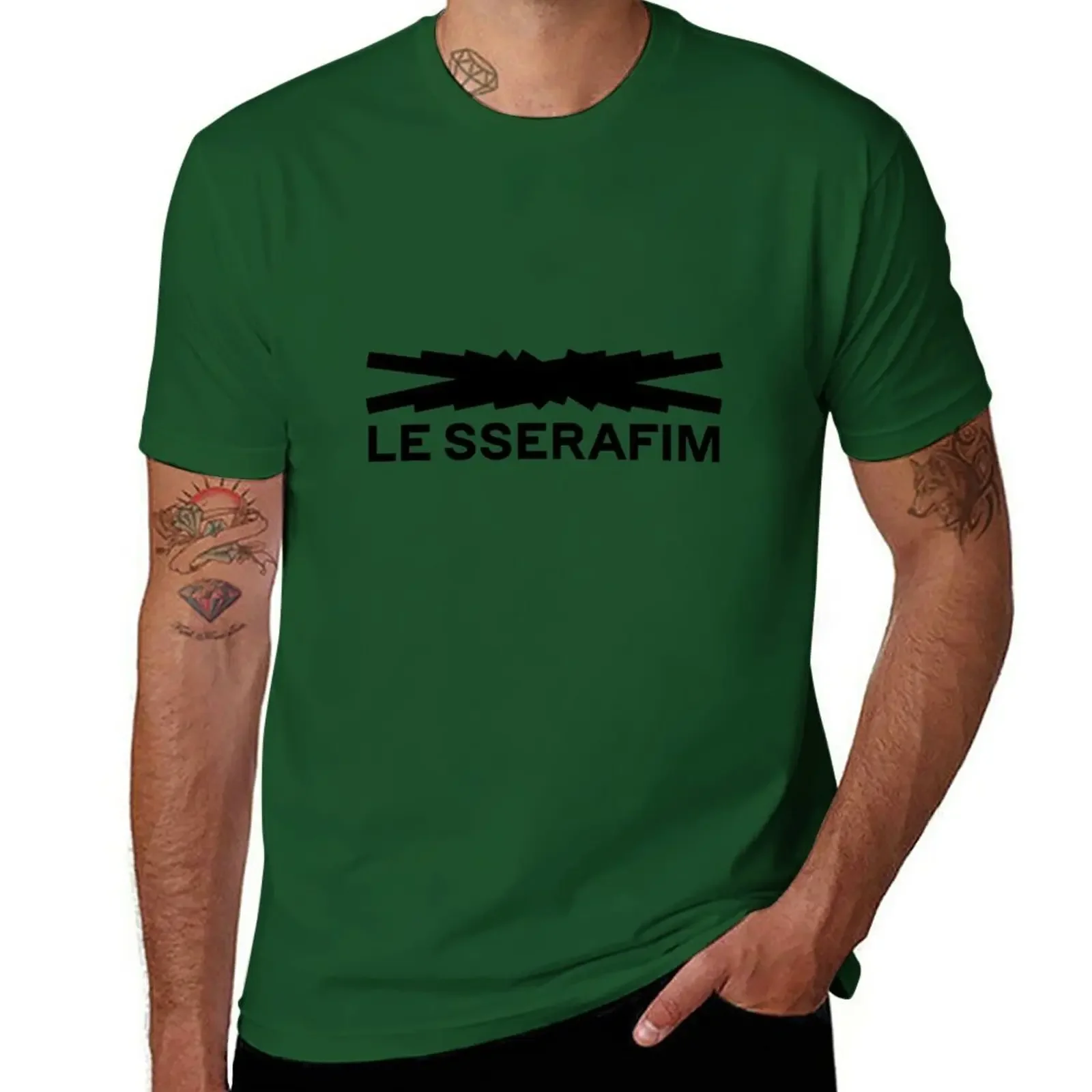 New Sserafim Logo T-Shirt oversized t shirt summer top mens