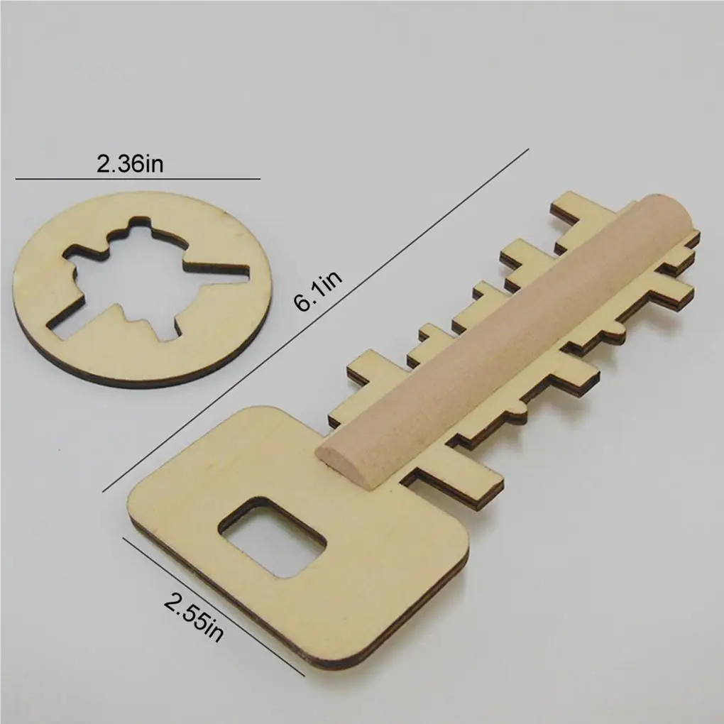 

Funny Lock Toys Early Education Wood Unlock Puzzles Key Games Kindergarten