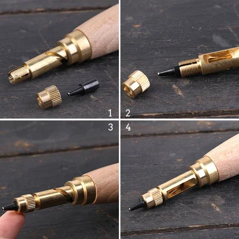 

Hole Punch Screw for Removable Book Drill, Automatic Belts, Leather Craft Tools, 6 Size Tip, 1.5-4mm