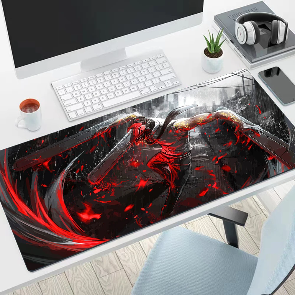 

Anime Chainsaw Man Large Mouse Pad PC Computer Game MousePads Desk Keyboard Mats Rubber Anti-slip Mouse Mice Mat 40x90 30x80 CM