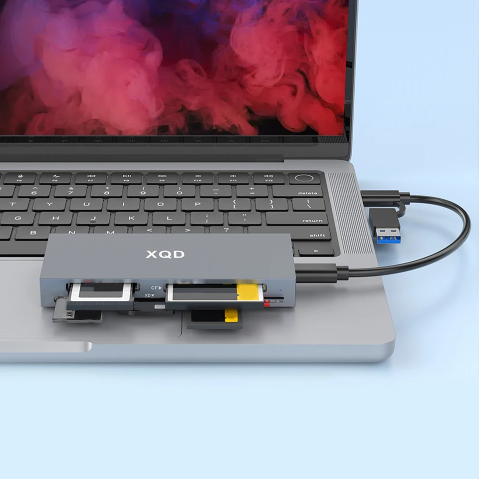 6 in 1 High Speed Memory Card Reader USB C