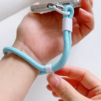 Универсальный регулируемый короткий ремешок, красочный ремешок на запястье, веревка для мобильного телефона, чехол для мобильного телефона, аксессуары — изображение 2