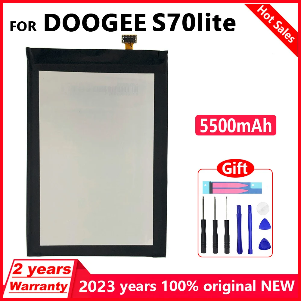 

2023 New Original 5500mAh S70 Phone Battery For Doogee S70 S 70 Lite High Quality Replacement Parts Batteries With Free Tools