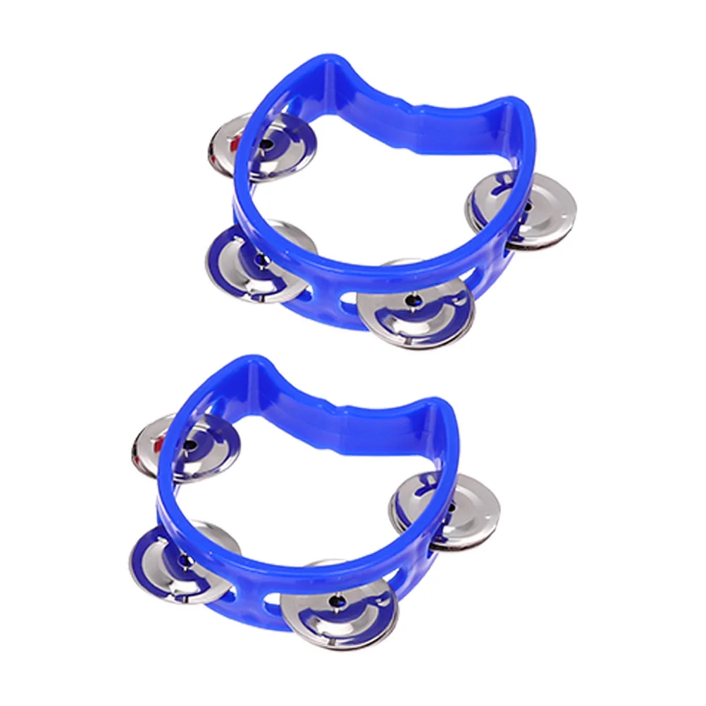 

2pcs Hand Bell Double Row Musical Rhythm Percussion Instrument Toy Cheer Prop
