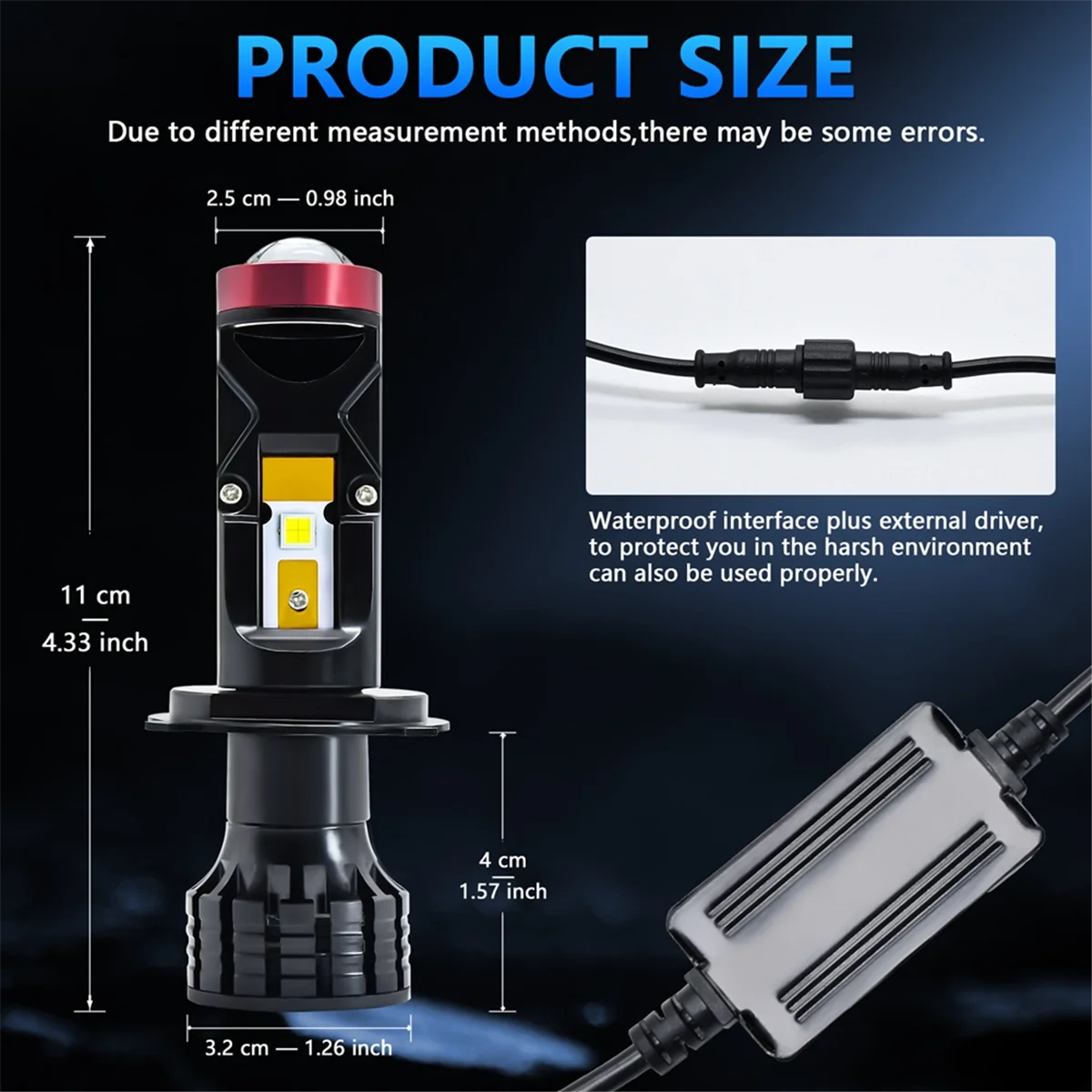 H4 LED  ̴  , ȭƮ  ο  LED  , 90W, 20000LM, 6000K