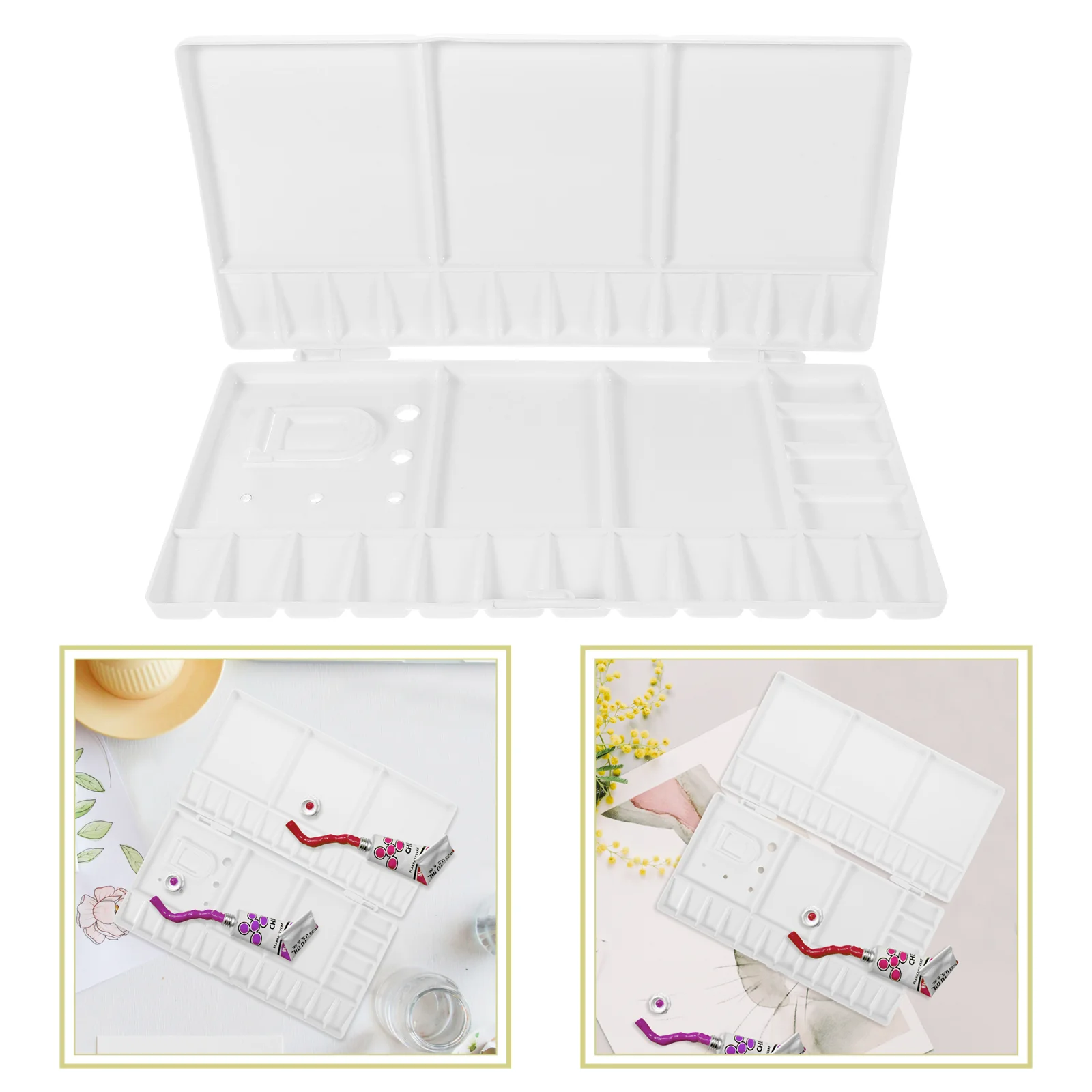 Spray Paint for Plastic Painting Pallet Foldable Folding Palette White Tray Color Child 4 size palette art alternatives paint plastic palette supply white watercolor palette pigment tray painting supplies