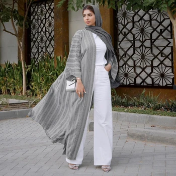 Open Abaya Women Eid Turkey Kaftan Dubai Luxury Muslim Fashion Clothing Islam Robe Femme Musulmane