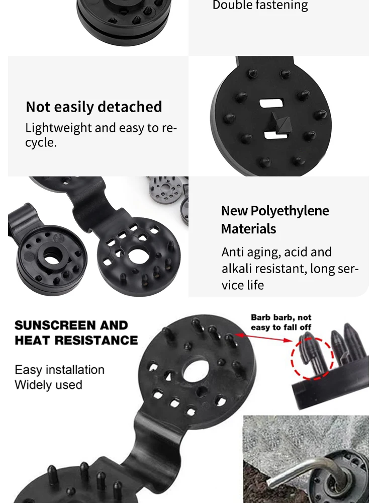Description Picture 5 of item50Pcs Shade Cloth Clips Shade Fabric Clamps Grommets For Net Mesh Cover Sunblock Fabric In Garden Backyard Greenhouse Fixer