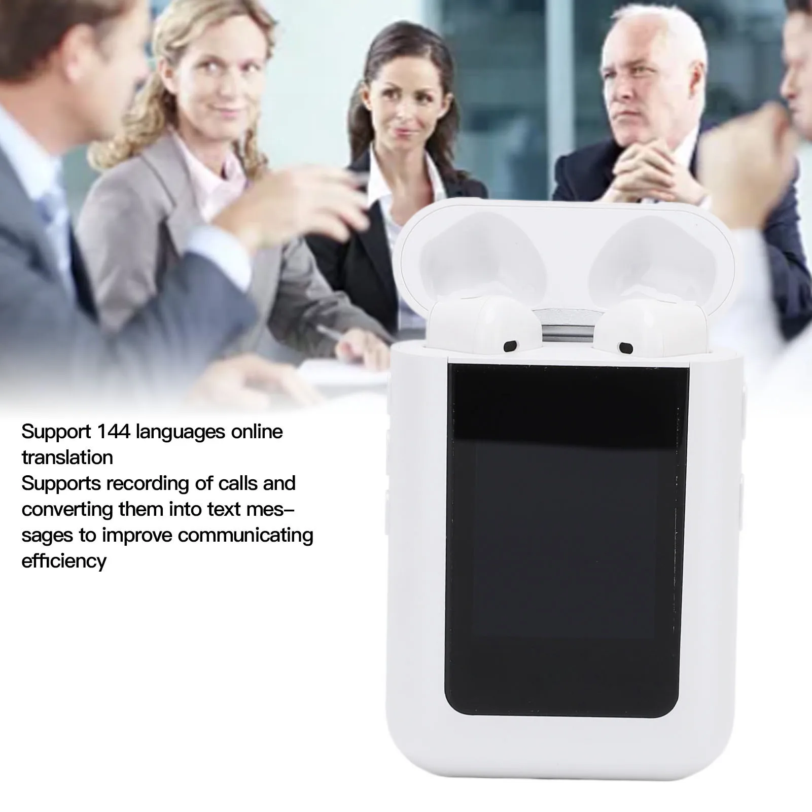 Language Translator Earbuds Chatgpt Empowered Languages Translator Device Independent Use with Touch Screen NO Need APP