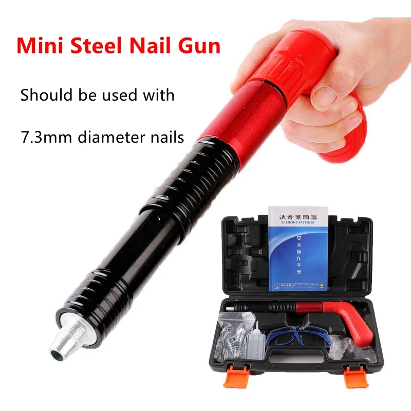 

Mini Steel Nails Guns Rivet Tool Brick Wall Anchor Wire Slotting Device Home Decoration Rivet Gun Tufting Gun Wall Fastener Set