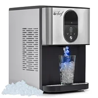 Chef Self Dispensing Nugget Ice Maker Countertop, 46LB Per Day Automatic Chewable Ice, 1.8LB Per Hour 1