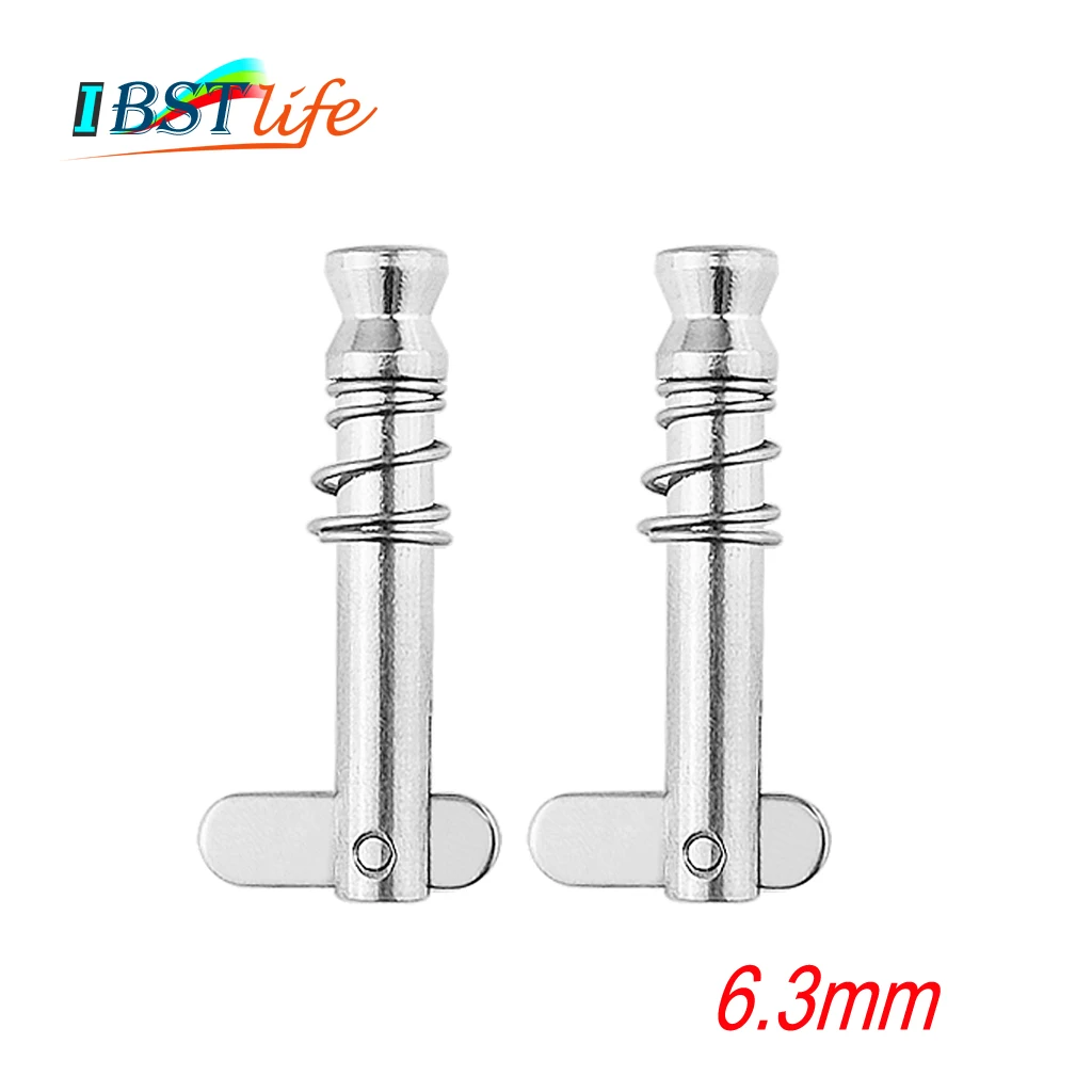 2PCS 6.3*42mm Stainless Steel 316 Marine Grade 1/4 inch Quick Release Pin for Boat Bimini Top Deck Hinge hardware | Обустройство дома
