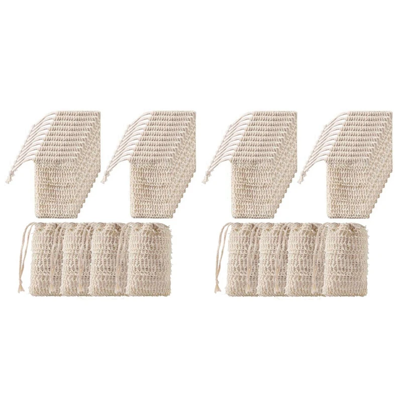 100pcs-shower-bath-sisal-soap-bag-natural-sisal-soap-bag-exfoliating-soap-saver-pouch-holder