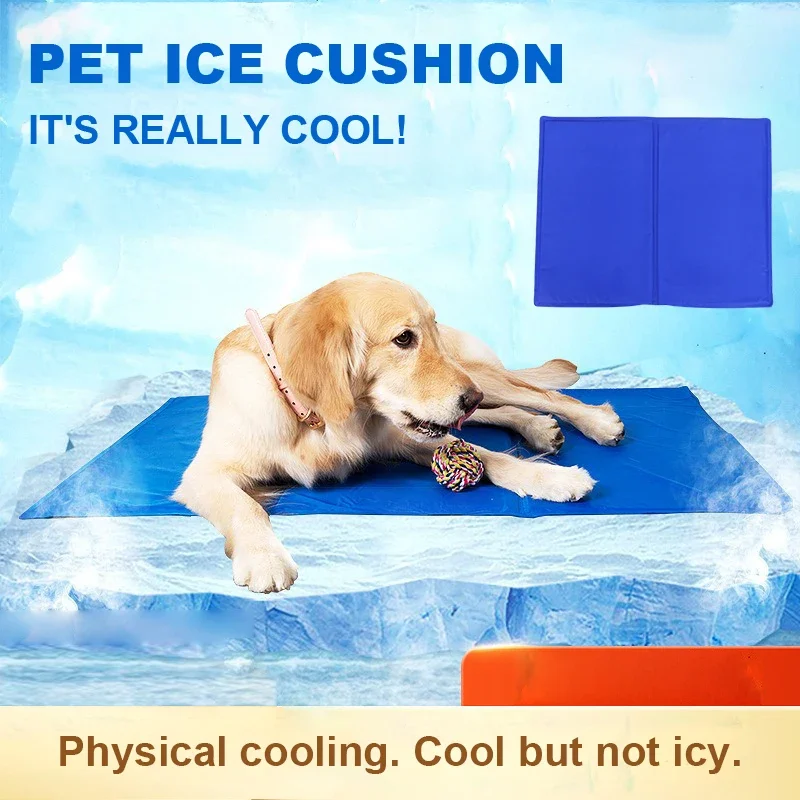 Pet Ice Cushion dog cooling mat pet cooling mat Dogs Cats Summer Cooler Sleeping Pad Wear-resistant Cooling Heat Relief Cooling Sponge Gel Pet Supplies