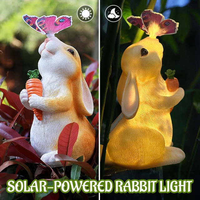 Solar Bunny Garden Sculpture Light 1