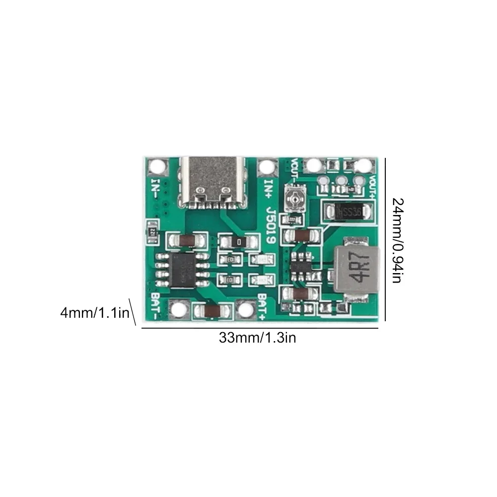 1-10PCS DC-DC Boost Module Type-C TP4056 Charger Discharge Power Board DC4.3-27V Charging Step Up Boost Module DIY Kit Parts electronic component fast charging module